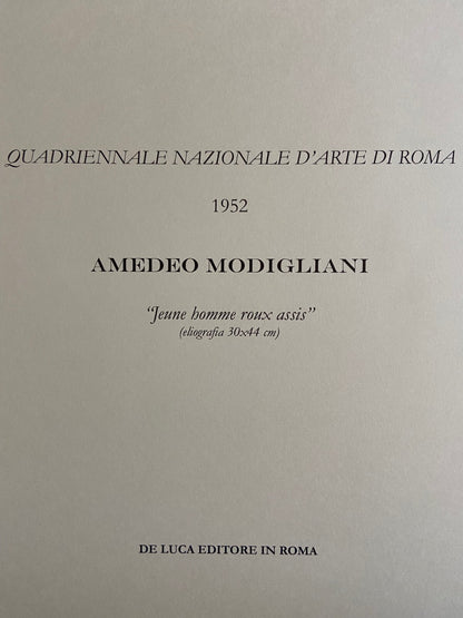 Amedeo Modigliani 1952 Coa Quadriennale Signed Op (Egon Schiele)