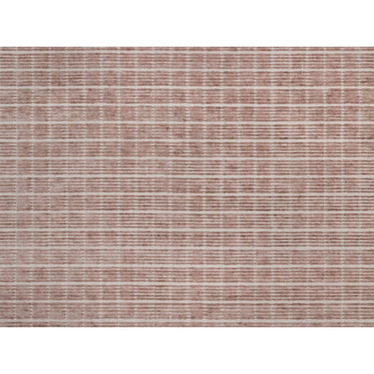9'X12' Rose Pink Modern Plain Decor Box Design Loomed Knotted Wool Rug