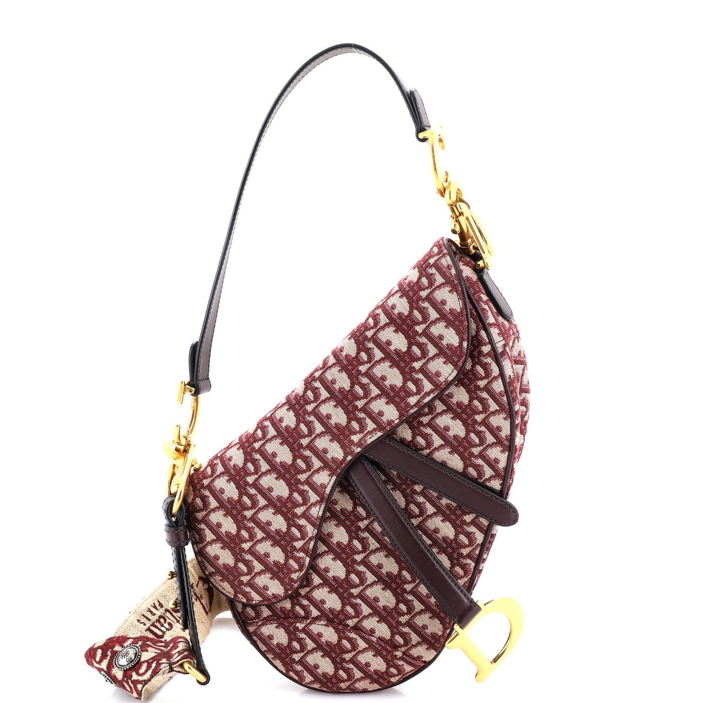 Christian Dior Saddle Handbag Oblique Canvas Medium