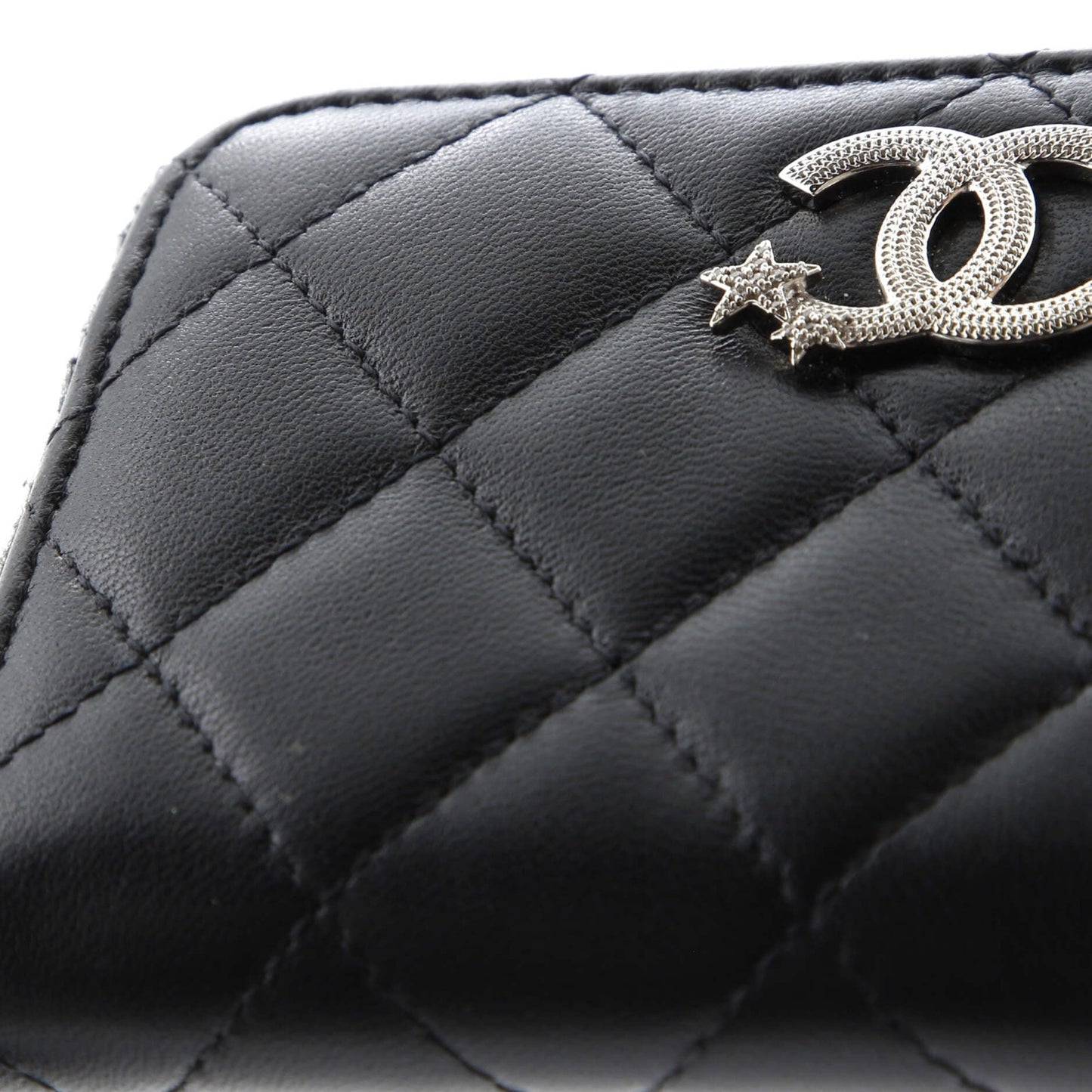 Chanel Cc Stars Zip Coin Purse Quilted Lambskin Small