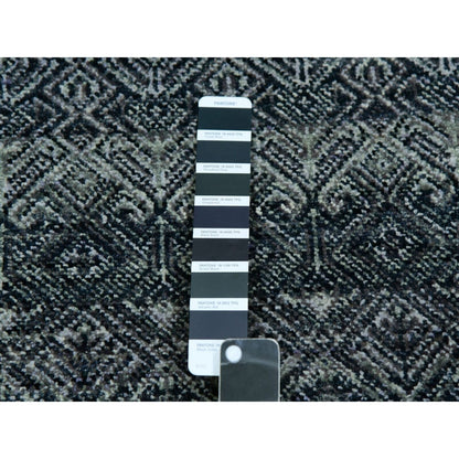 2'7"X8' Gray Hand Knotted Kohinoor Herrita Shiny Wool Runner Oriental Rug