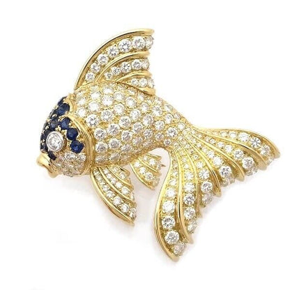 Van Cleef & Arpels Fish Motif Brooch Diamond K18Yg