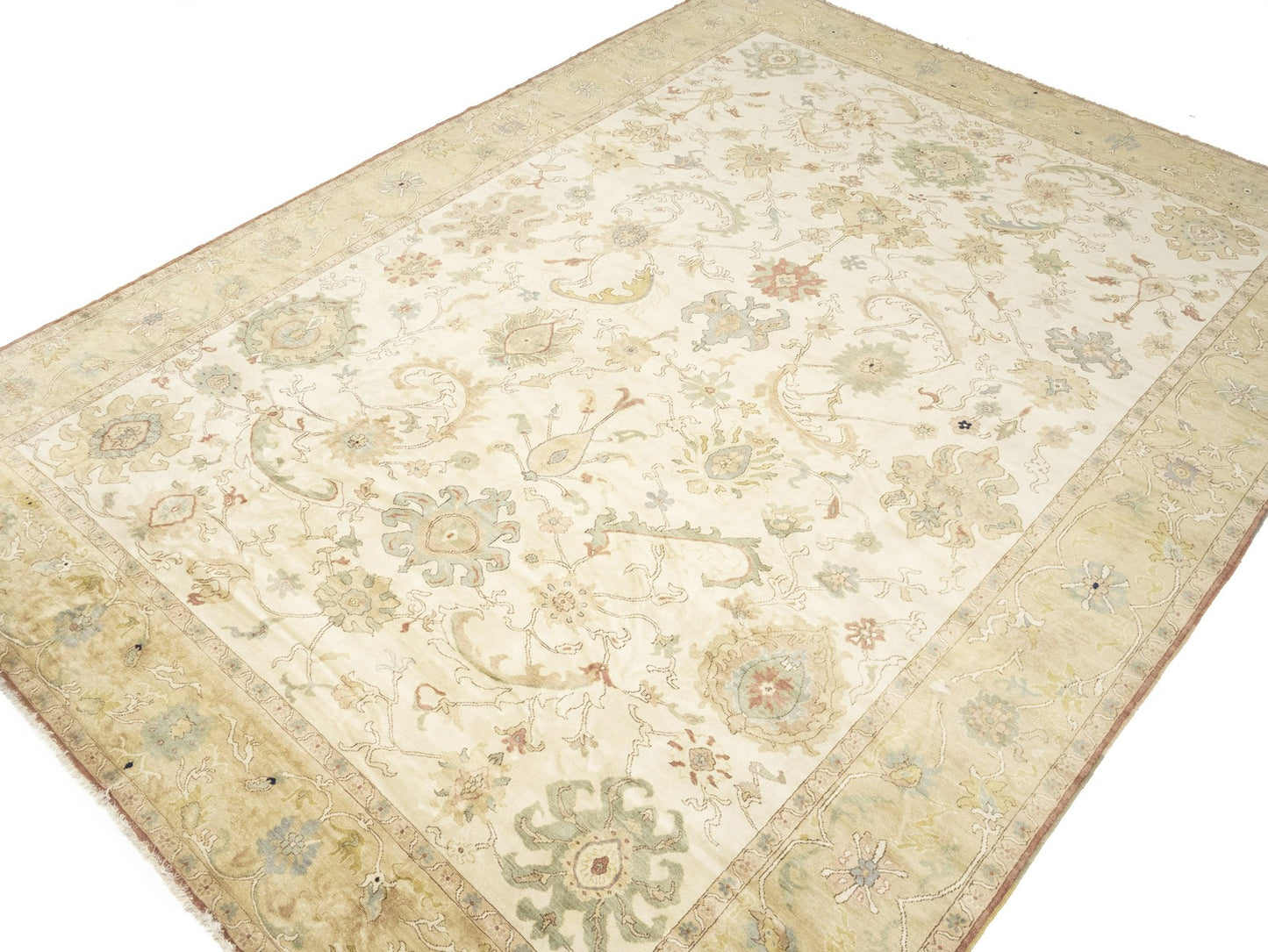 Oriental Floral Carpet Rug Turkish Style Oversized 126X17 Handmade