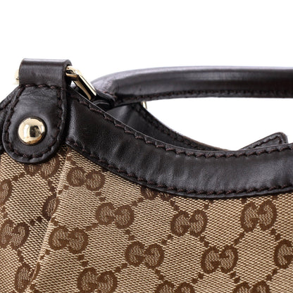 Gucci Sukey Tote Gg Canvas With Leather Large