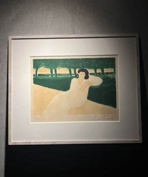 Framed Andre Brasilier Signed Original Lithograph -Evening in September