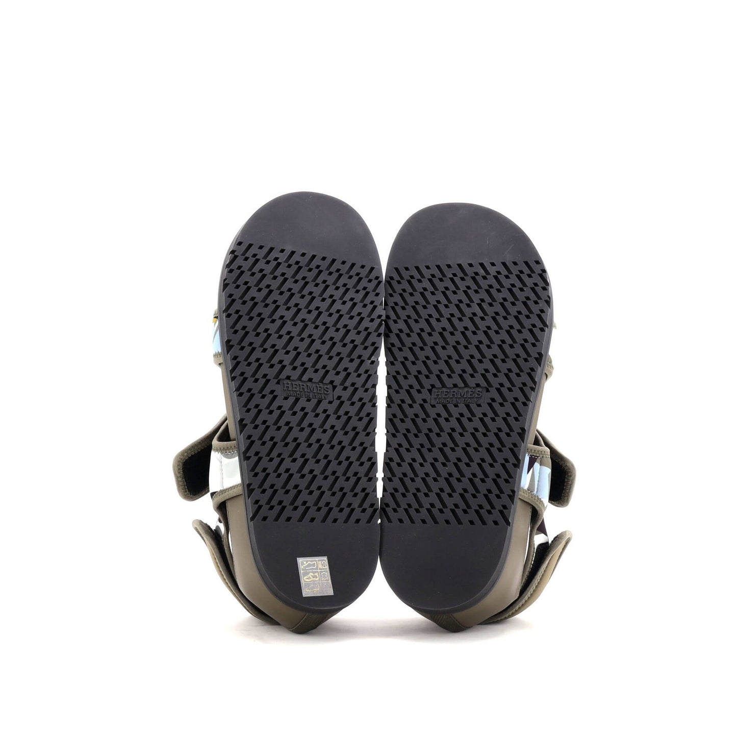 Hermes Men'S Giorno Sandals Neoprene And Leather