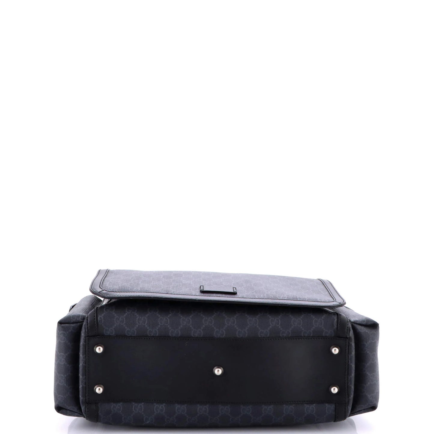 Gucci Web Strap Diaper Bag Gg Coated Canvas Small