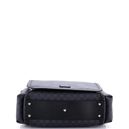 Gucci Web Strap Diaper Bag Gg Coated Canvas Small