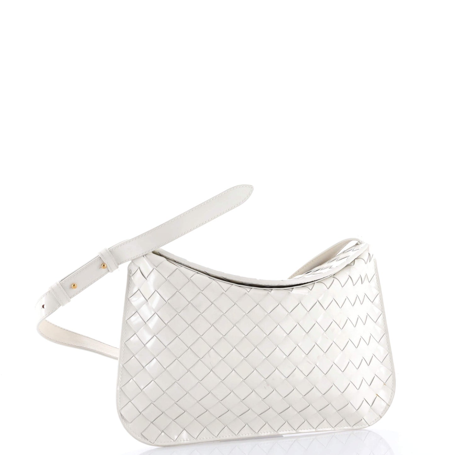 Bottega Veneta Cradle Fold Over Shoulder Bag Intrecciato Leather