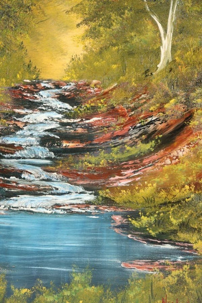 Helen Jo Nichols "Forest Stream" 1994 Original Oil Painting Signed F10 Landscape