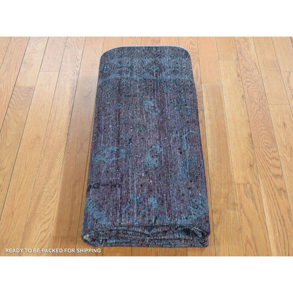 5'4"X9'5" Red Overdyed Dark Baktiarjoon Handmade Wool Wide And Long Rug