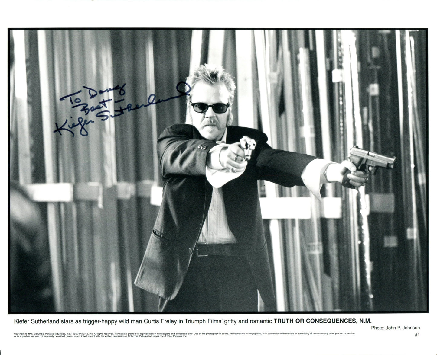 Kiefer Sutherland Autographed 8X10 Photo