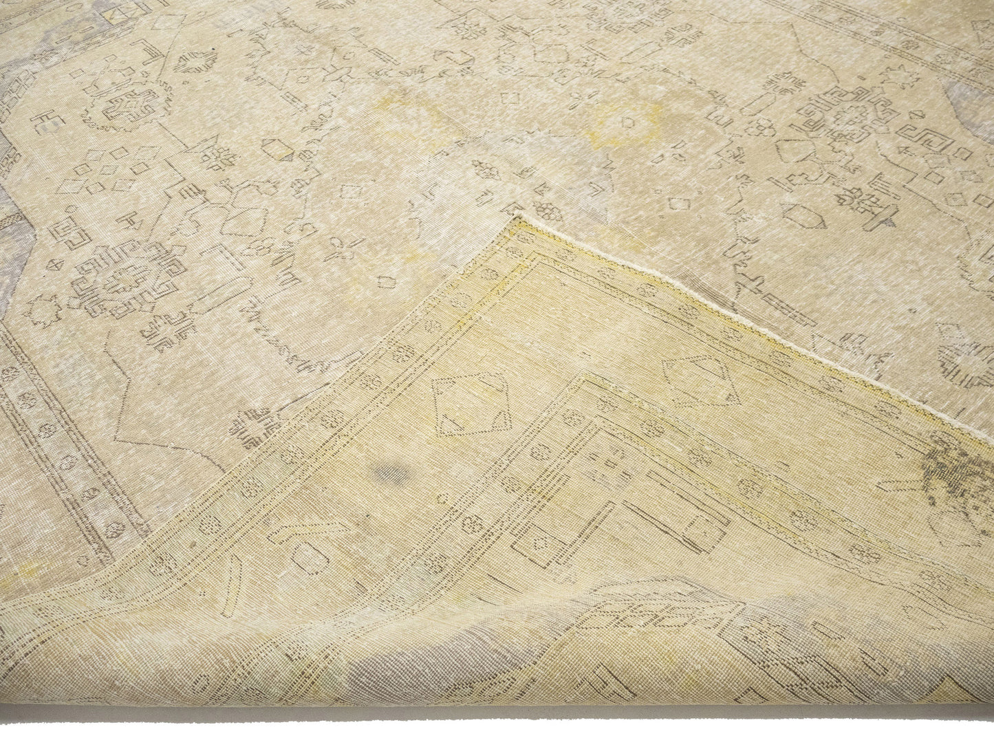 Semi-Antique Handmade Floral Oriental Rug Vintage
