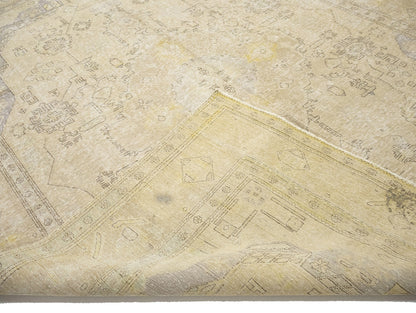 Semi-Antique Handmade Floral Oriental Rug Vintage