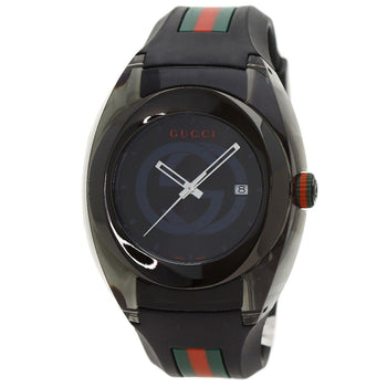 Rubber GUCCI SYNC Sherry Line Watches 137.1 Stainless Steel/