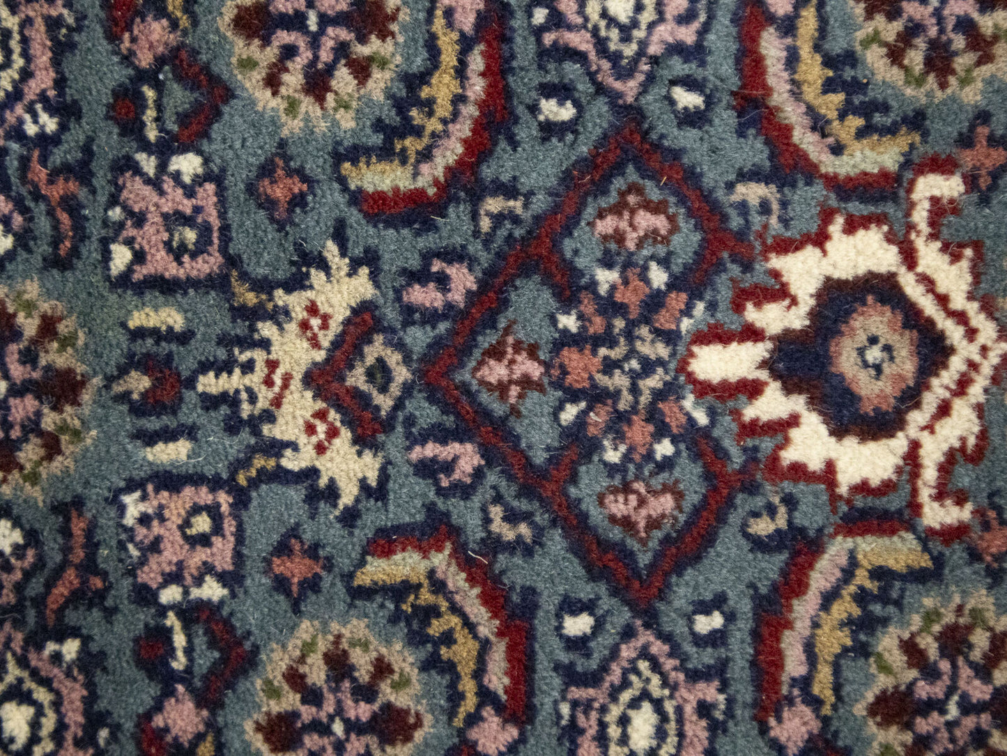Hand-Knotted Indo-Bidjar Oriental Runner Rug Wool