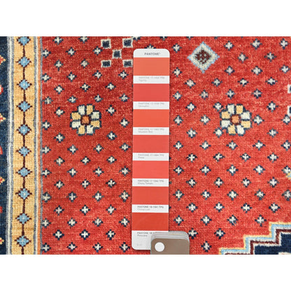 4'X5'9" Imperial Red Special Kazak Wool Hand Knotted Oriental Rug