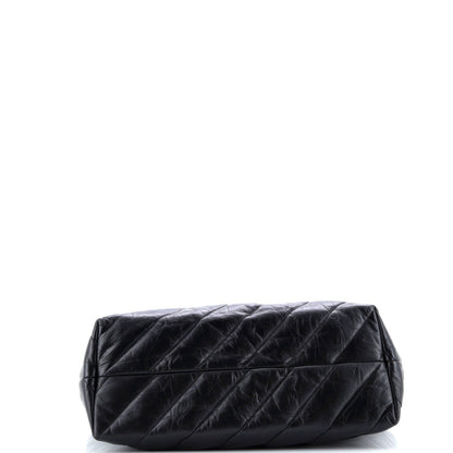 Balenciaga Crush Carry All Chain Tote Quilted Leather Medium