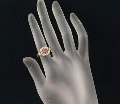 Christian Dior Ring Ruby Diamond Us5 18K 750 Yellow Gold