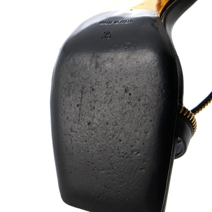 Versace Women'S Safety Pin Zipper Slingback Sandals Leather