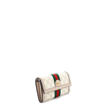 Gucci Ophidia Continental Wallet Gg Coated Canvas