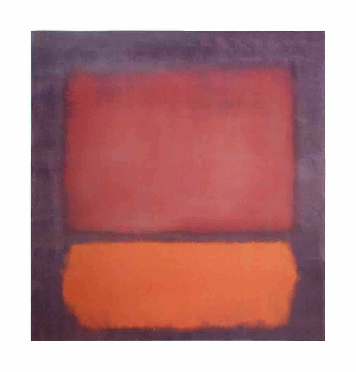 Mark Rothko Untitled () " Poster Modernism Red Orange Purple
