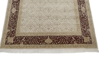 7X10 Ft Hand-Knotted Wool & Silk Oriental Rug 400