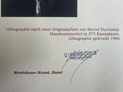 Marcel Duchamp Lithograph Coa Signed In Pen Numbered In Pencil Crayon 275Ex