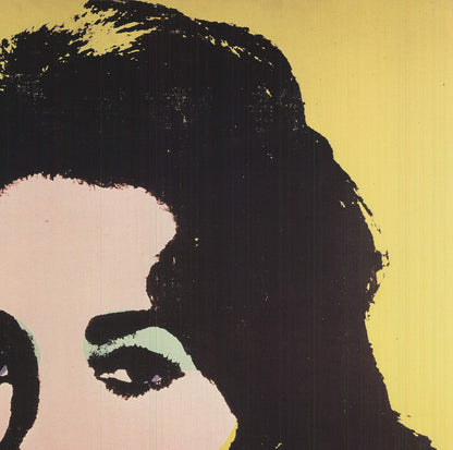 Andy Warhol Early Colored Liz " Poster Pop Art Yellow, Black