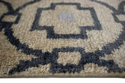 8X10 Handmade Modern Geometric Style Rug Beige Contemporary Home Decor Carpet