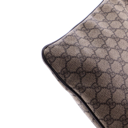 Gucci Zip Top Messenger Bag Gg Coated Canvas Large