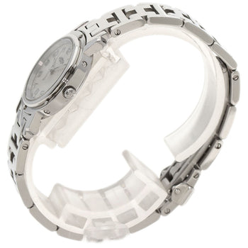 Steel HERMES Clipper Nacre Watches CL4.210 Stainless Steel/ Stainless