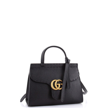 Mini Gucci GG Marmont Top Handle Bag Leather