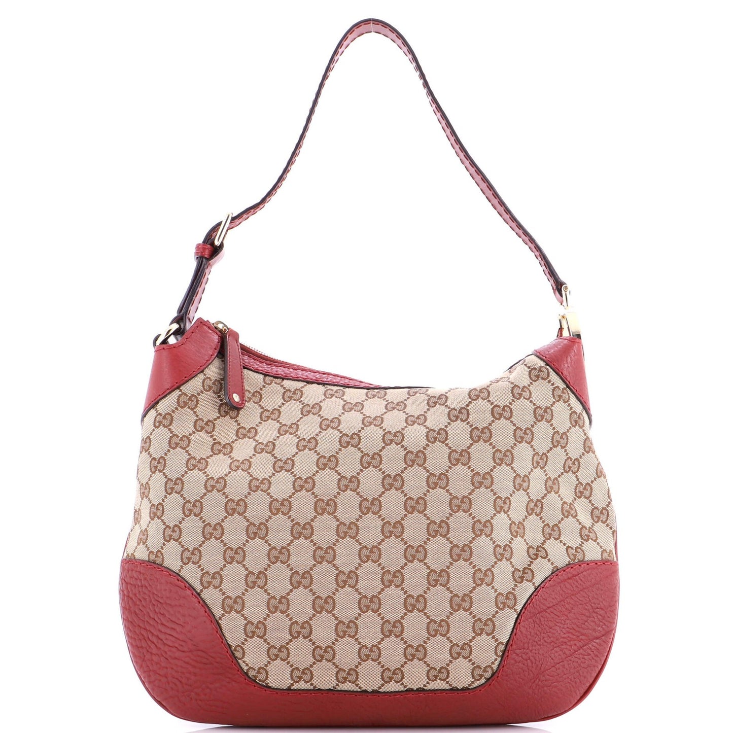 Gucci Charlotte Zip Hobo Gg Canvas With Leather Medium