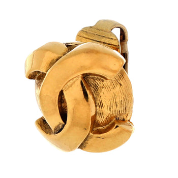 Chanel Vintage Cc Round Clip-On Earrings Metal