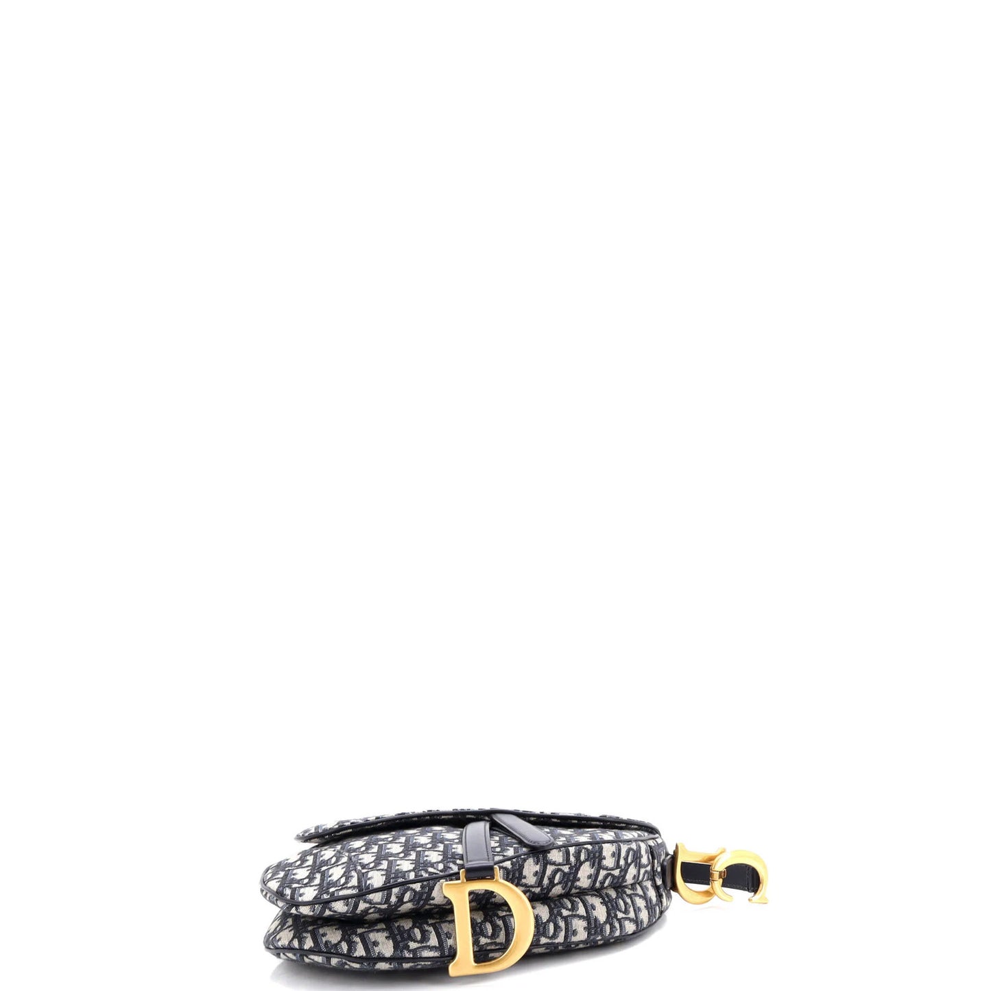 Christian Dior Saddle Handbag With Strap Oblique Canvas Medium