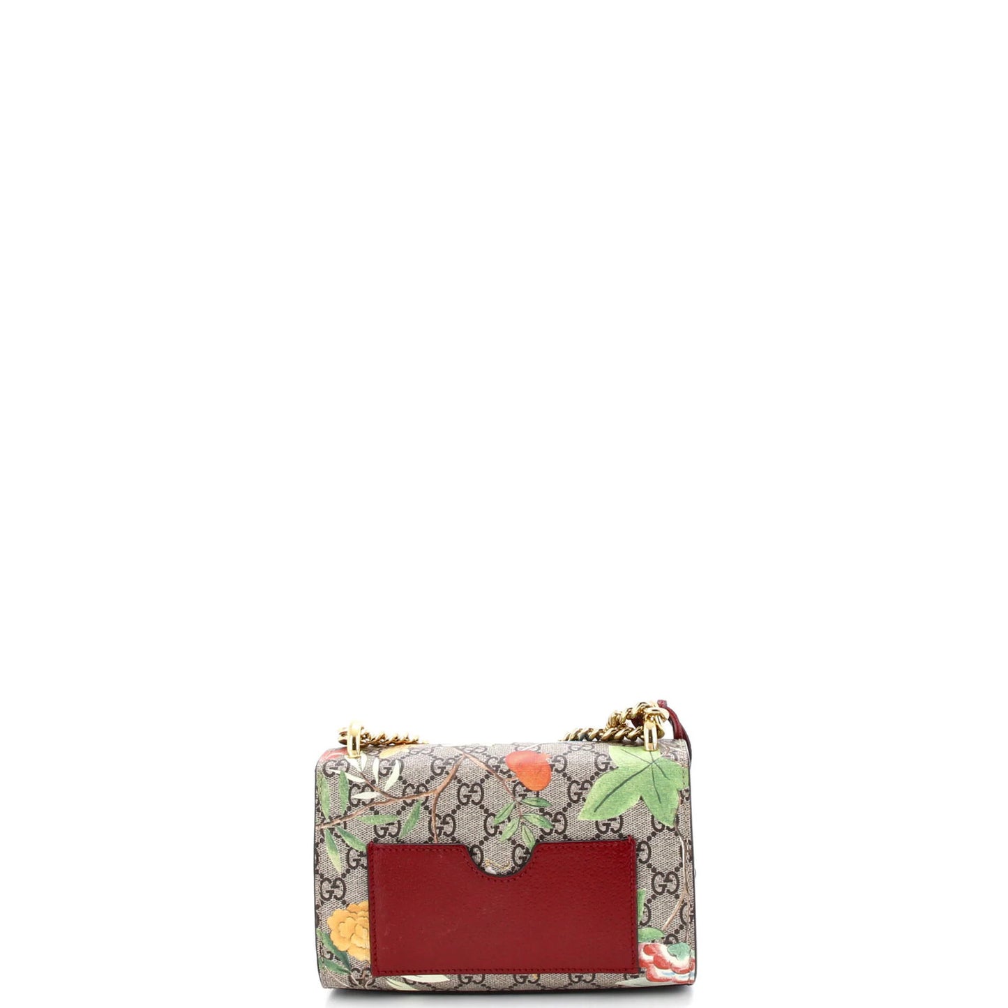 Gucci Padlock Shoulder Bag Tian Print Gg Coated Canvas Small