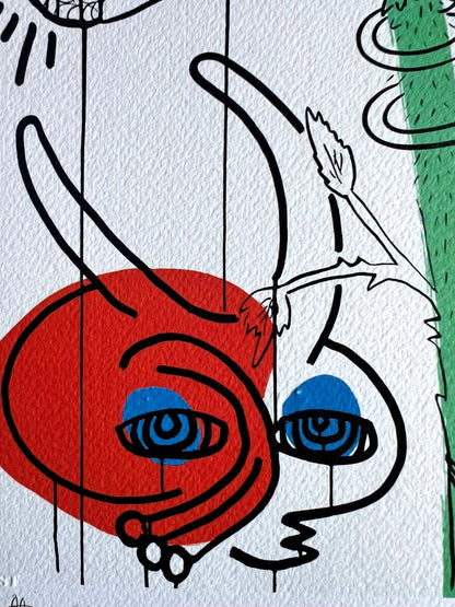 Keith Haring Lithograph Coa Signed Numbered Op Certified 180Ex