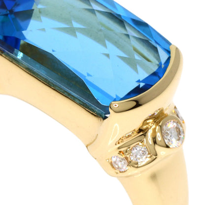 TASAKI   Ring Blue Topaz Diamond K18 Yellow Gold
