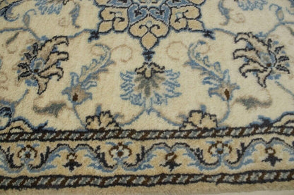 Handmade Nain Oriental Rug Classic Floral Design