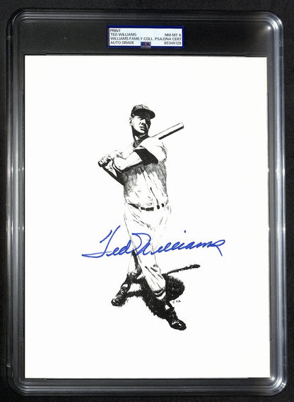 Ted Williams Signed/Auto 8X10 Photo/Print Red Sox