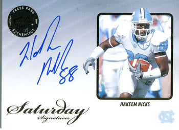 Hakeem Nicks Autographed 2009 Press Pass Rookie Card