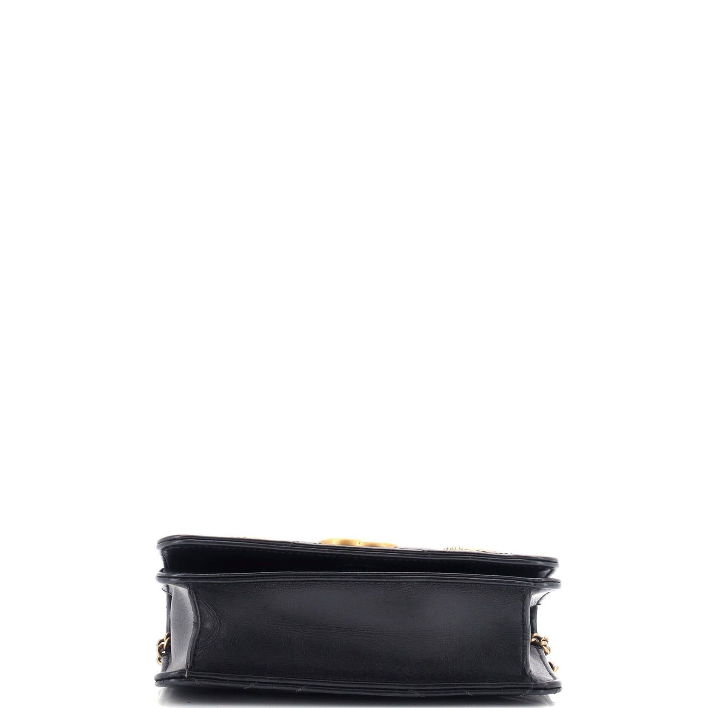 Gucci Gg Marmont Chain Flap Bag Embellished Matelasse Leather Mini