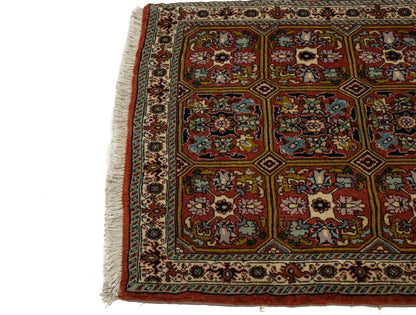 Rare Plush Burnt Orange Floral Wool Area Rug