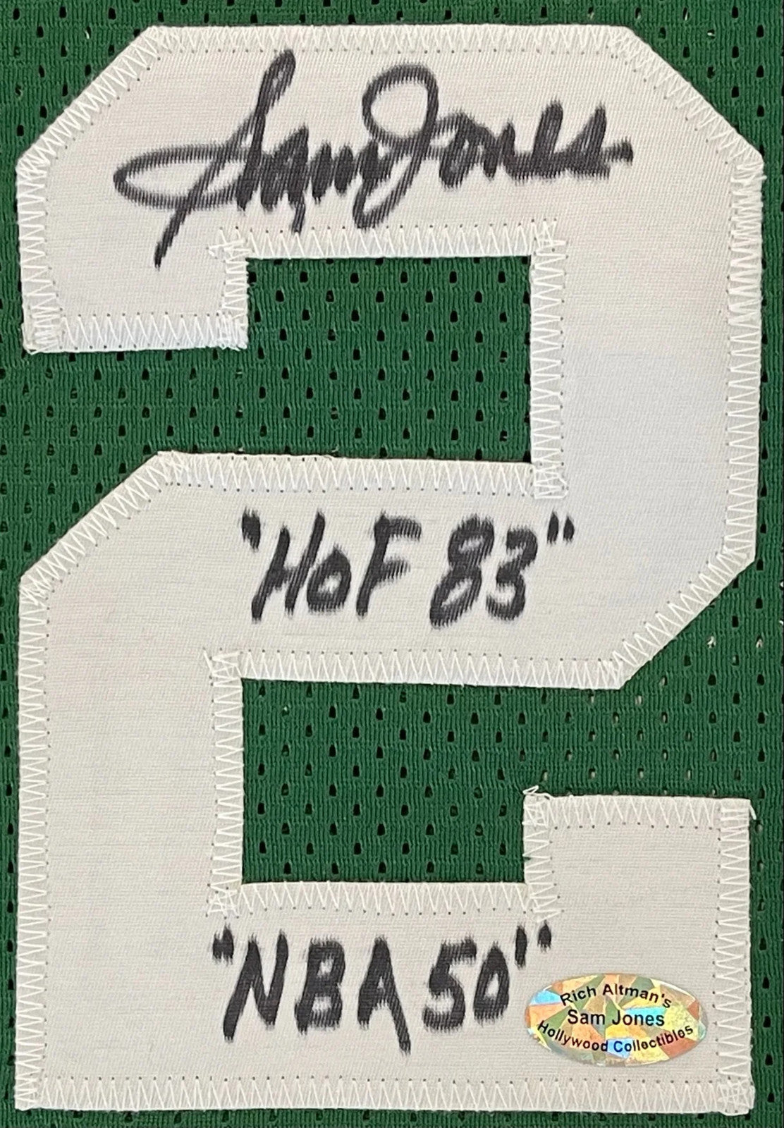 Sam Jones Autographed Boston Celtics Custom Xl Jersey