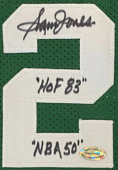 Sam Jones Autographed Boston Celtics Custom Xl Jersey
