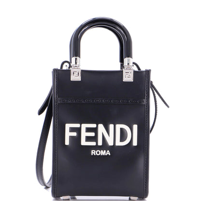 Fendi Sunshine Shopper Tote Leather Mini