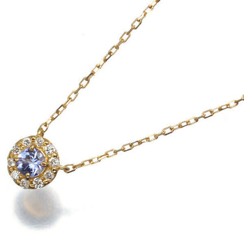 Vendome Necklace Tanzanite Diamond Circle 18K 750 Yellow Gold