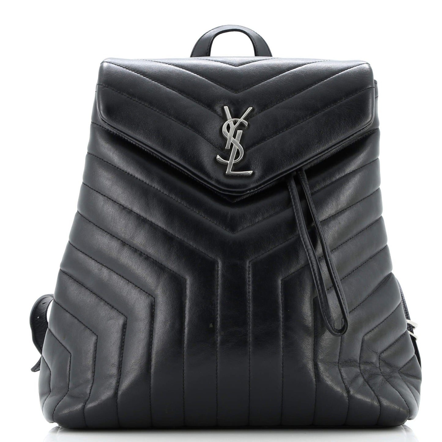 Saint Laurent Loulou Backpack Matelasse Chevron Leather Medium