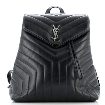 Saint Laurent Loulou Backpack Matelasse Chevron Leather Medium